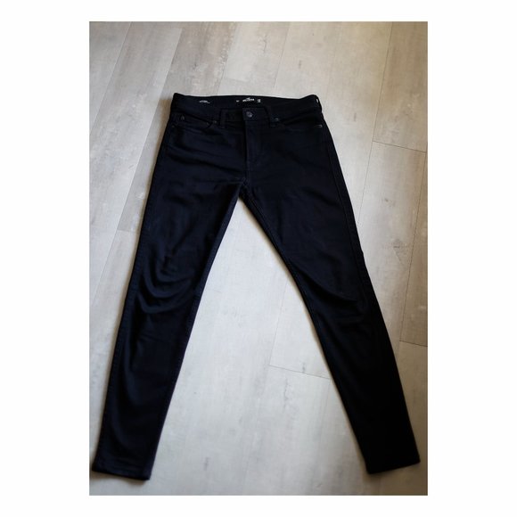 Hollister Men's No Fade Black Super Skinny Jeans size w32  L34 - Picture 2 of 7